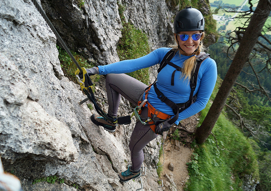 Der La Sportiva TX4 Mid GTX Approachschuh eignet sich auch fürs Klettersteigen.