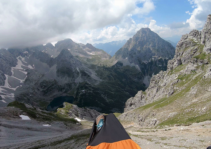 Sogar mein Gleitschirmfliegen hat der TX4 Mid GTX seine Vorteile. Durch seine runden Noppen an der Sohle, bleibt man nicht an Leinen hängen.