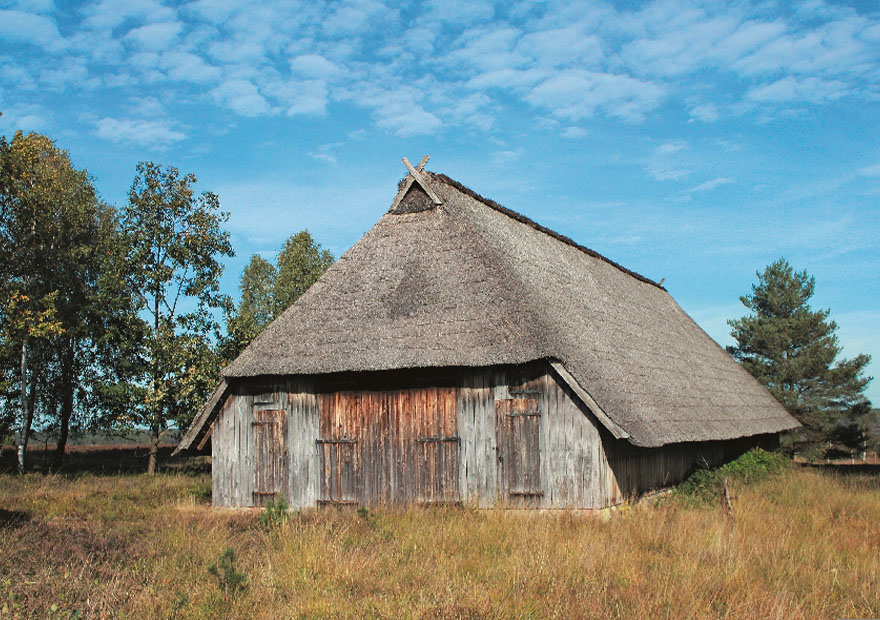 Idyllisch: Östlich von Wilsede passieren wir einen alten Schafstall. 
