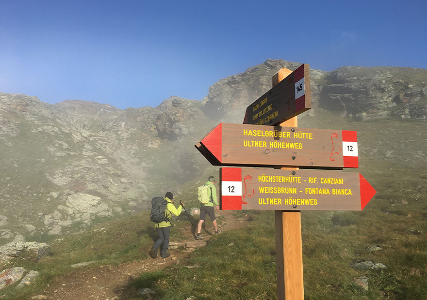 Am zweiten Tag geht es vom Refugio Stella Alpina zum Refugio Dorigoni.