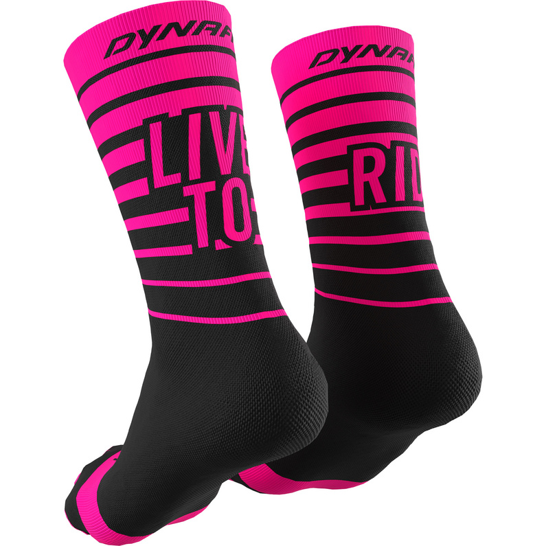 Chaussettes De Sport Dynafit Live To Ride - Pour Randonnée, Camping - Homme - Couleur Orange Multicolore