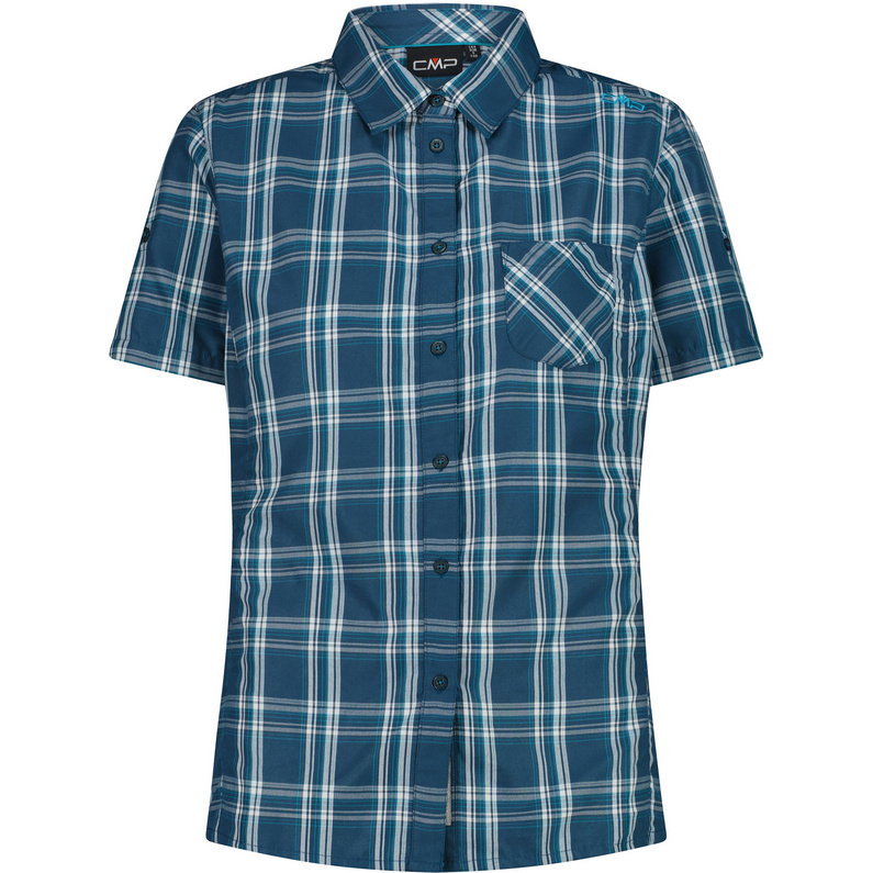 Camicia Donna CMP - Manica Lunga, Cotone, Design A Quadri, Per Outdoor