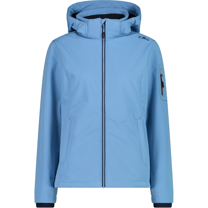 CMP Veste Softshell Femme – Coupe Confort Longue – Imperméable 7000 Mm – Respirante – Doublure Polaire Amovible Capuche