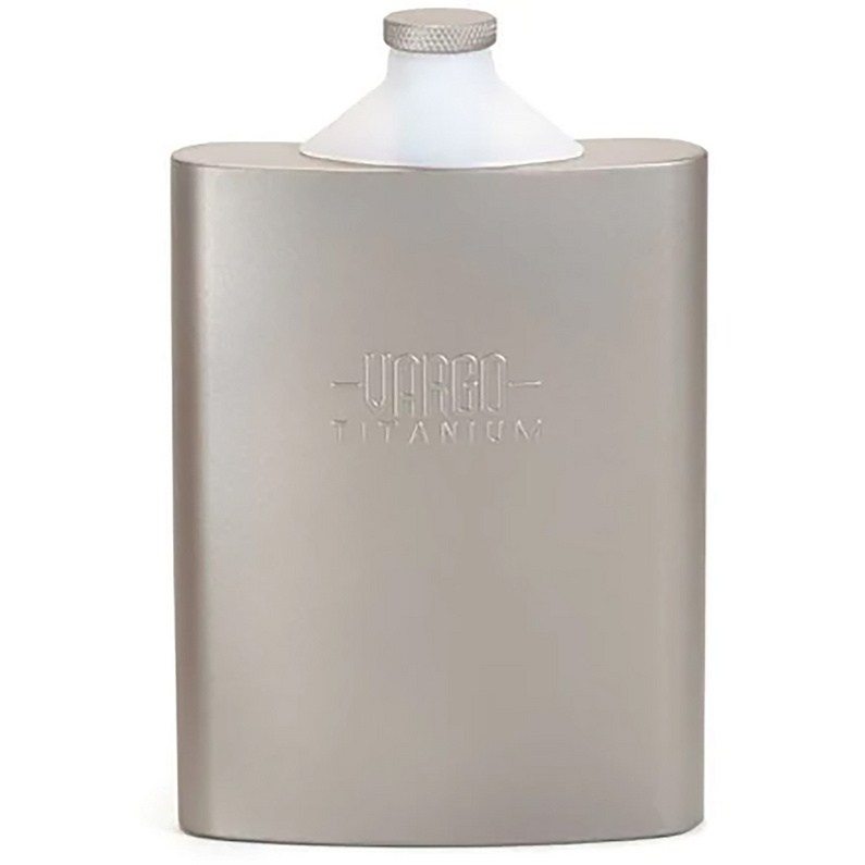 Vargo Titan-Wasserflasche 650 Ml – Mit Kunststoff-Deckel, Grau, Extrem Leicht & Stabil, Lebensmittelechtes Titan