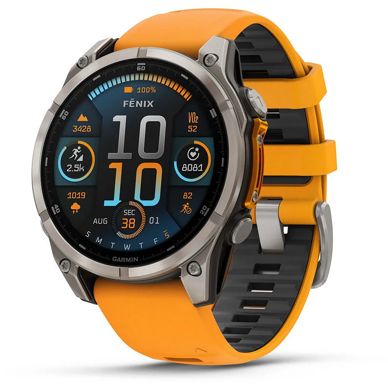 Titanium Fenix 6x Pro Orange Jam Tangan Garmin Garmin Fenix 6x Pro