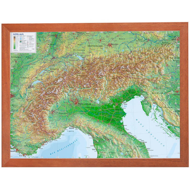 Georelief 3D Relief Map Alps | Buy online | Bergzeit Outdoor Shop