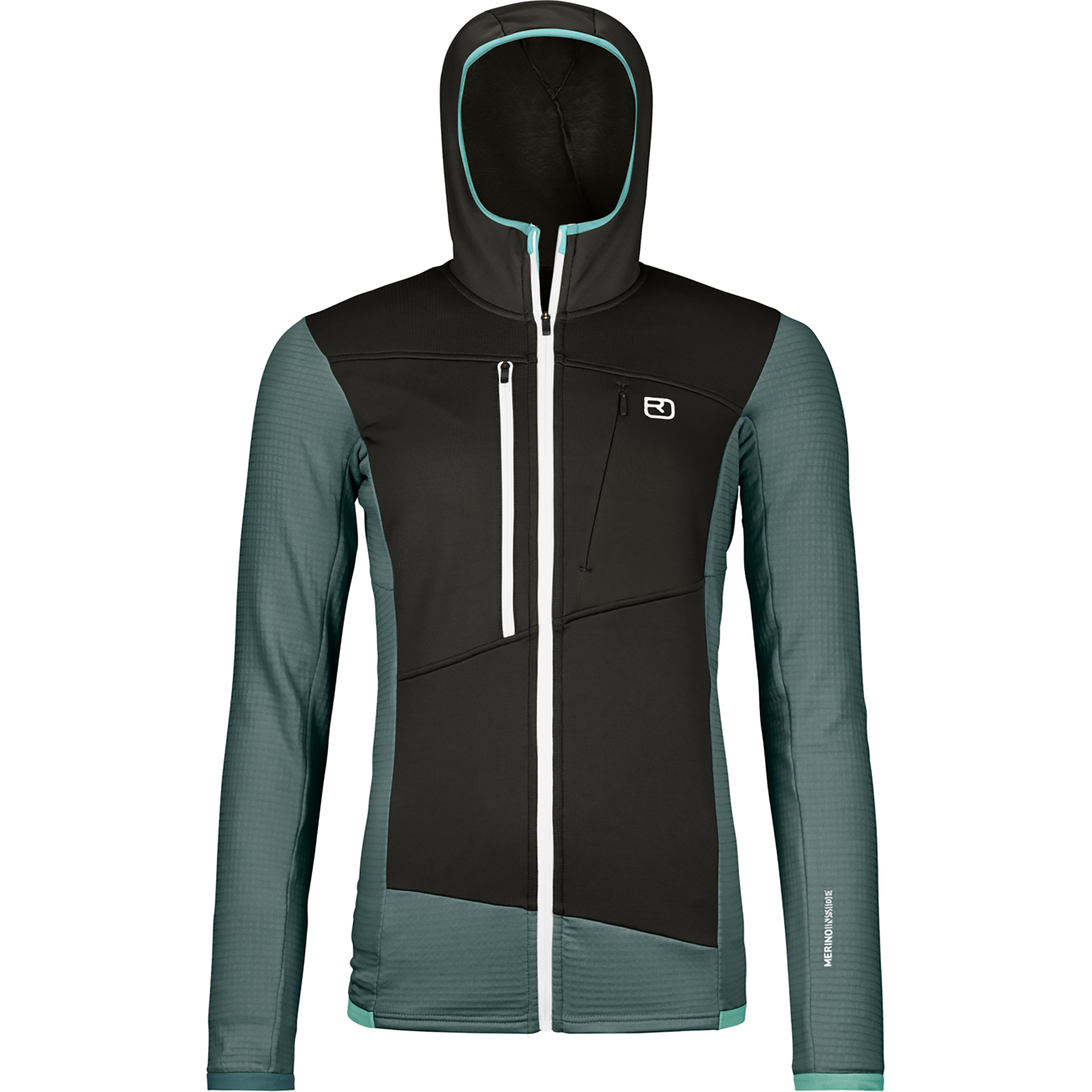 Ortovox Dames Fleece Grid Hoodie Vest kopen | Bergzeit