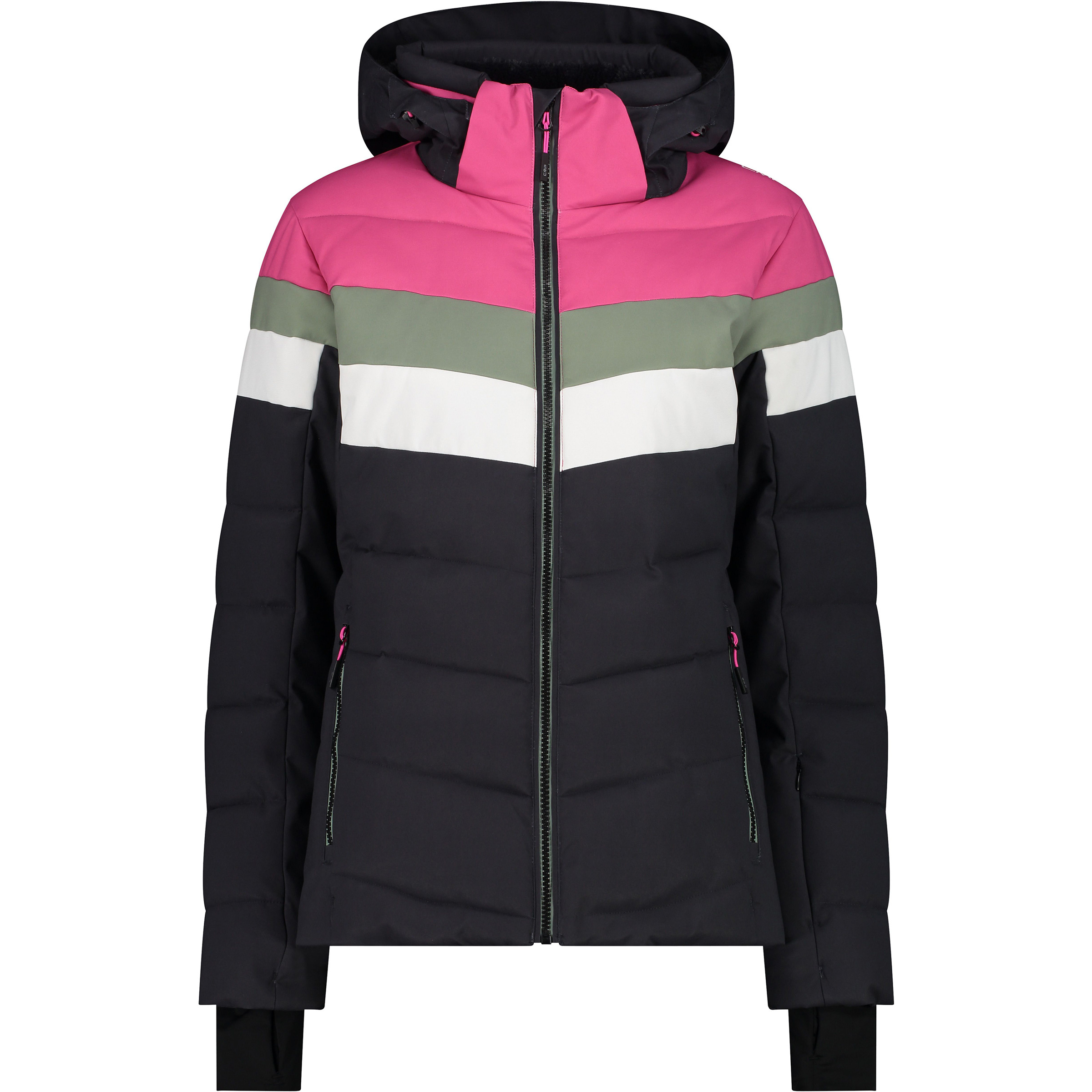Parka Cmp Woman Coat Zip Hood Women's Twill Ski Jacket