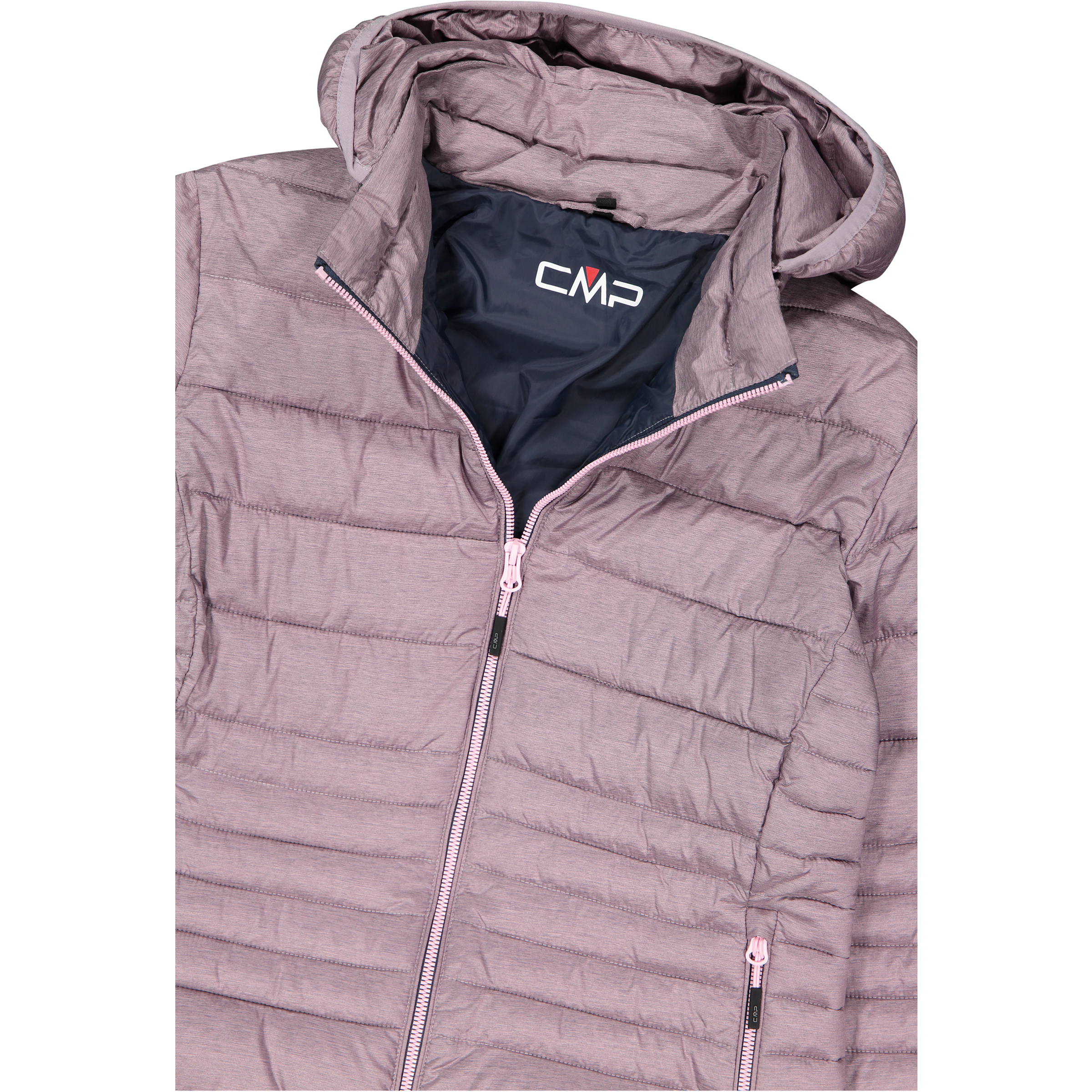 Giacca Pile Invernale Donna Outdoor CMP Pile Da Donna Knit-tech Mélange Con Cappuccio – 3H19826 - Latini Sport Giacca Pile Cmp Knit-tech - 3