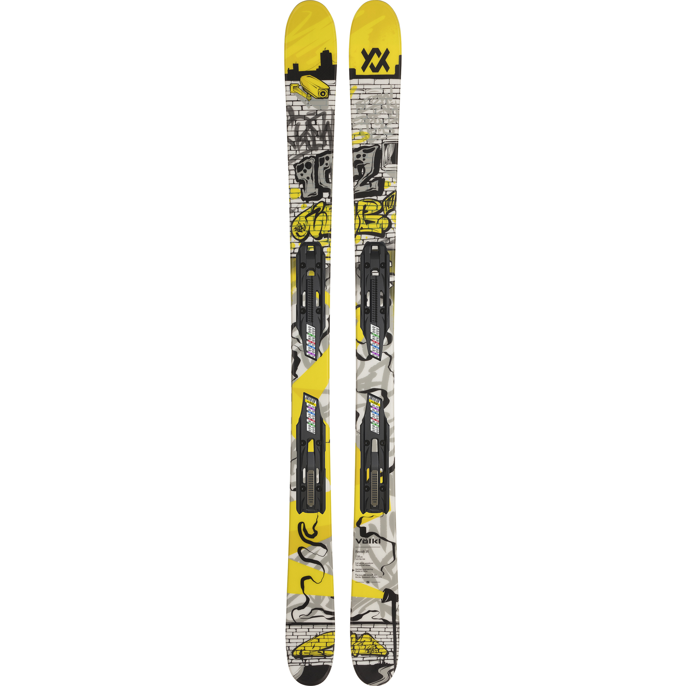 Yves　VOLKL REVOLT JR 138cm キッズ用ツインチップ Völkl Kinder Revolt Jr Urban+4.5 Vmotion Freerideskiset 24/25