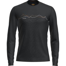 Haut Icebreaker Homme Manches Longues – Noir, Taille S – 70% Coton Bio 30% Mérinos